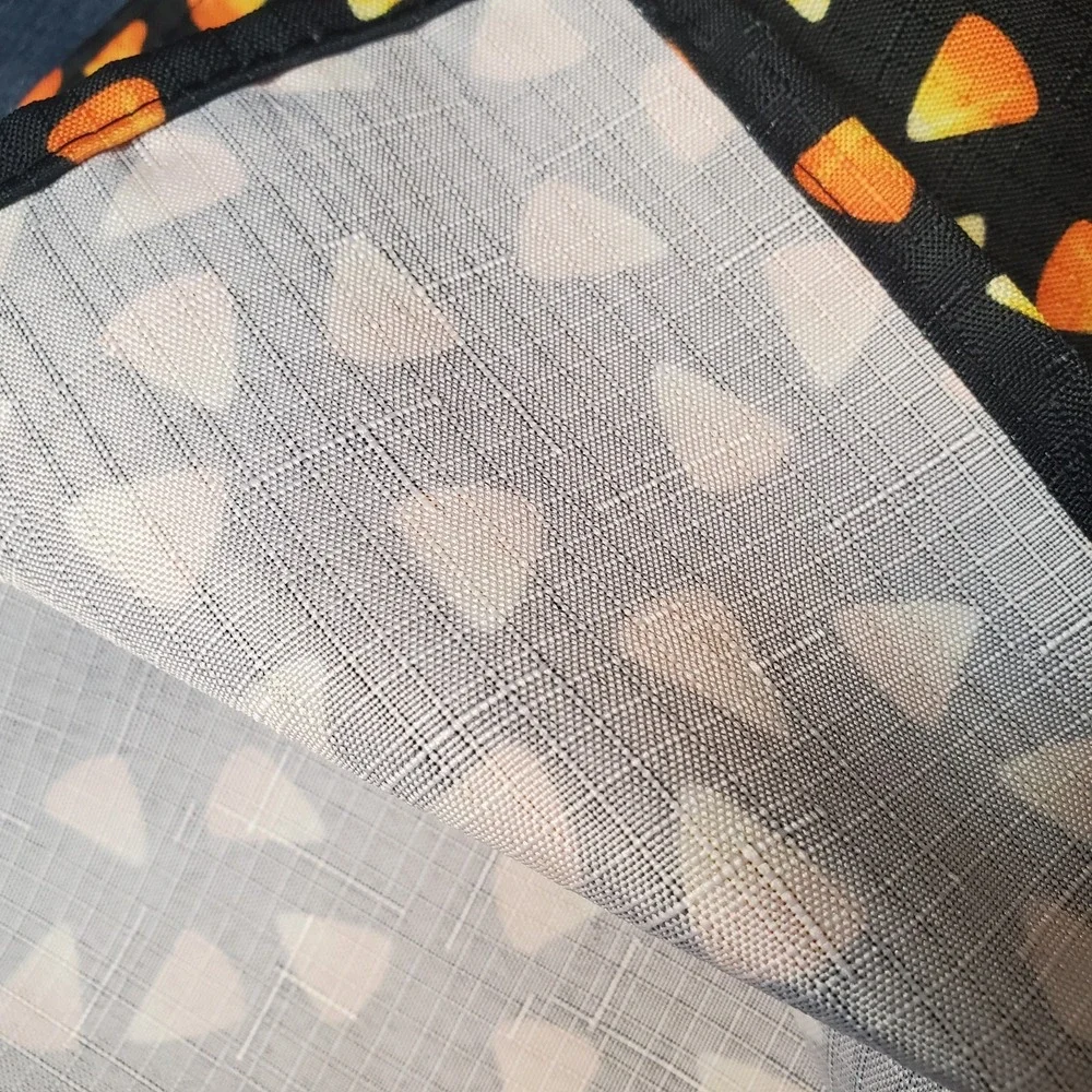 Candy Corn Halloween Fabric Rectangular Table Cloth 50x68 Inches, 100% Polyester